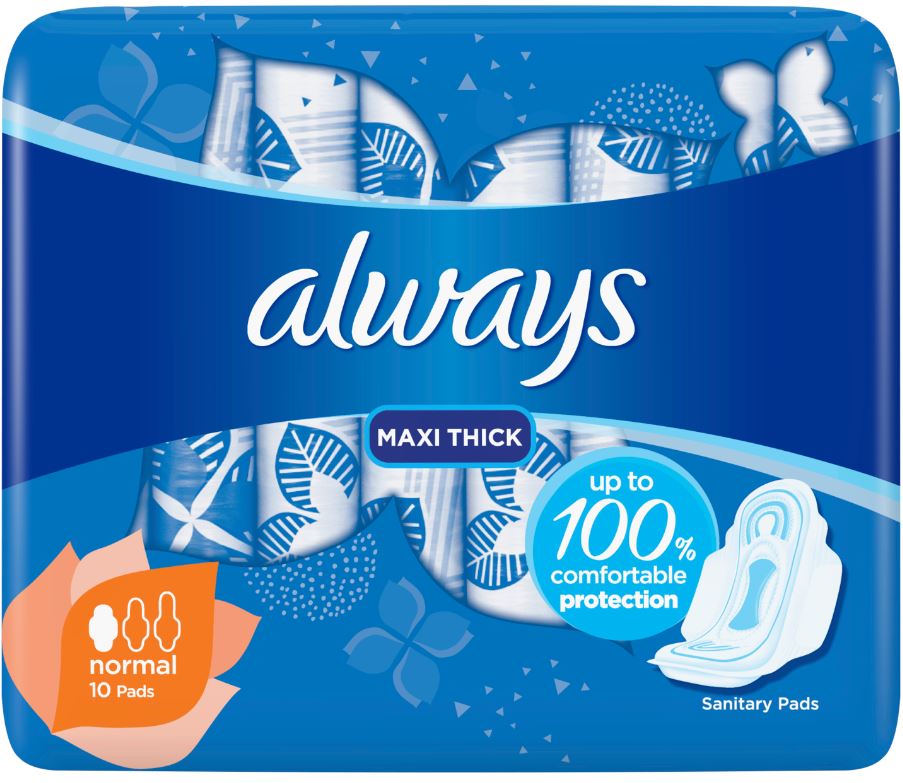 Always Sanitary Pads Maxi Plus - 10.0'S - Case 24